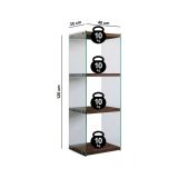 Libreria Protea, Scaffale da ufficio, Mobile portalibri, Biblioteca, Noce, 40x35h120 cm