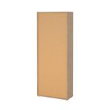 Libreria Rosalie, Scaffale da ufficio, Mobile portalibri, Biblioteca, 34x80 h205 cm, Rovere e Bianco