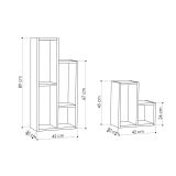 Libreria salvaspazio antracite 42x89h cm - Isang