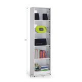 Libreria salvaspazio bianca 52x180h cm - Artico