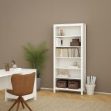 Libreria salvaspazio bianca 78x199h cm - Sinlaku