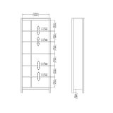 Libreria salvaspazio bianca 78x199h cm - Sinlaku
