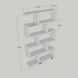 Libreria salvaspazio bianca 90x156h cm - Severa