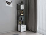 Libreria salvaspazio bianca e nera 39x169h cm - Arsim