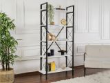 Libreria salvaspazio bianca e nera 90x180h cm - Suriel