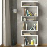 Libreria salvaspazio bianca e noce 60x165h cm - Doralice