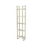 Libreria salvaspazio bianca e oro 45x180h cm - Giraffa