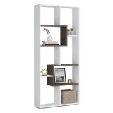 Libreria salvaspazio bianca e ossido 80x180h cm - Arconnor