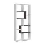 Libreria salvaspazio bianca e ossido 80x180h cm - Arconnor