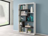 Libreria salvaspazio bianca e ossido 80x180h cm - Arconnor
