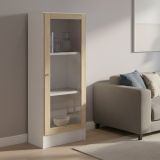 Libreria salvaspazio bianca e quercia 40x107h cm - Goring