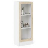 Libreria salvaspazio bianca e quercia 40x107h cm - Goring