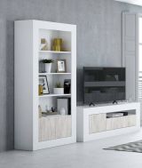 Libreria salvaspazio bianca lucida 94x181h cm - Arinius