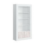 Libreria salvaspazio bianca lucida 94x181h cm - Arinius