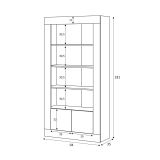 Libreria salvaspazio bianca lucida 94x181h cm - Arinius