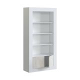 Libreria salvaspazio bianca lucida 94x181h cm - Arinius