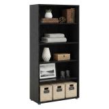Libreria salvaspazio nera 89x186h cm - Apice