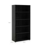 Libreria salvaspazio nera 89x186h cm - Apice
