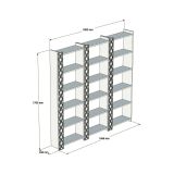 Libreria salvaspazio noce e bianca 184x170h cm - Vele