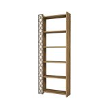 Libreria salvaspazio noce e bianca 64x170h cm - Vele