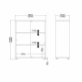 Libreria salvaspazio quercia 89x113h cm - Aziza