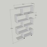Libreria salvaspazio quercia 90x156h cm - Severa