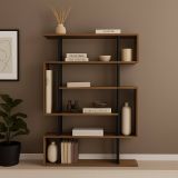 Libreria salvaspazio quercia e antracite 110x161h cm - Agamermis