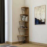 Libreria salvaspazio quercia e nera 50x150h cm - Erminia