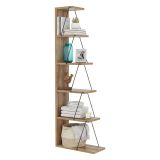 Libreria salvaspazio quercia e nera 50x150h cm - Erminia
