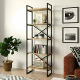 Libreria salvaspazio quercia e nera 58x175h cm - Arbus