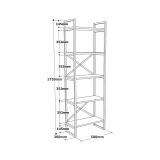 Libreria salvaspazio quercia e nera 58x175h cm - Arbus