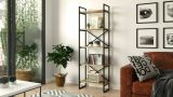 Libreria salvaspazio quercia e nera 58x175h cm - Arbus