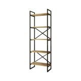 Libreria salvaspazio quercia e nera 58x175h cm - Arbus