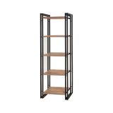Libreria salvaspazio quercia e nera 60x180h cm - Demetria