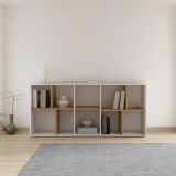 Libreria salvaspazio rovere e bianca 77x182h cm - Nisha