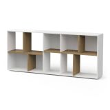 Libreria salvaspazio rovere e bianca 77x182h cm - Nisha