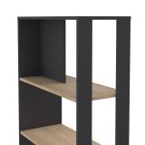 Libreria salvaspazio rovere e grigia 79x204h cm - MuGuiying