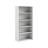 Libreria Stephane, Scaffale da ufficio, Mobile portalibri, Biblioteca, 89x40 h186 cm, Bianco