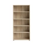Libreria Stephane, Scaffale da ufficio, Mobile portalibri, Biblioteca, 89x40 h186 cm, Quercia