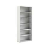Libreria Suzanna, Scaffale da ufficio, Mobile portalibri, Biblioteca, 89x40 h222 cm, Bianco