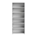 Libreria Suzanna, Scaffale da ufficio, Mobile portalibri, Biblioteca, 89x40 h222 cm, Bianco