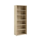 Libreria Suzanna, Scaffale da ufficio, Mobile portalibri, Biblioteca, 89x40 h222 cm, Quercia