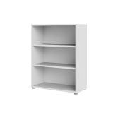 Libreria Sybille, Scaffale da ufficio, Mobile portalibri, Biblioteca, 89x40 h113 cm, Bianco