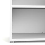 Libreria Sybille, Scaffale da ufficio, Mobile portalibri, Biblioteca, 89x40 h113 cm, Bianco