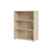 Libreria Sybille, Scaffale da ufficio, Mobile portalibri, Biblioteca, 89x40 h113 cm, Quercia