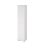 Libreria Sylvaine, Scaffale da ufficio, Mobile portalibri, Biblioteca, 40x47 h222 cm, Bianco