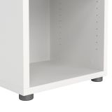 Libreria Sylvaine, Scaffale da ufficio, Mobile portalibri, Biblioteca, 40x47 h222 cm, Bianco