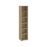 Libreria Sylvaine, Scaffale da ufficio, Mobile portalibri, Biblioteca, 40x47 h222 cm, Quercia