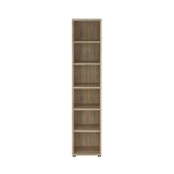 Libreria Sylvaine, Scaffale da ufficio, Mobile portalibri, Biblioteca, 40x47 h222 cm, Quercia