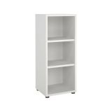 Libreria Theophane, Scaffale da ufficio, Mobile portalibri, Biblioteca, 40x47 h113 cm, Bianco